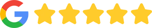 Rated 5 stars on Google Reviews